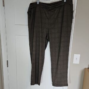 a new day Brown Ankle Cropped Pants  Womens Plus 1x Nwt